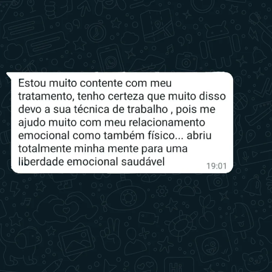 Depoimento de paciente em tratamento